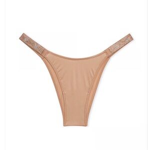 Victoria’s Secret Very Sexy Shine Strap Brazilian Panty in Sand Beige Sz S